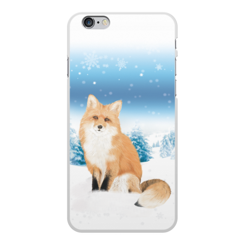 Printio Чехол для iPhone 6 Plus, объёмная печать Лисичка в снегу. printio чехол для iphone 6 объёмная печать огненная лиса
