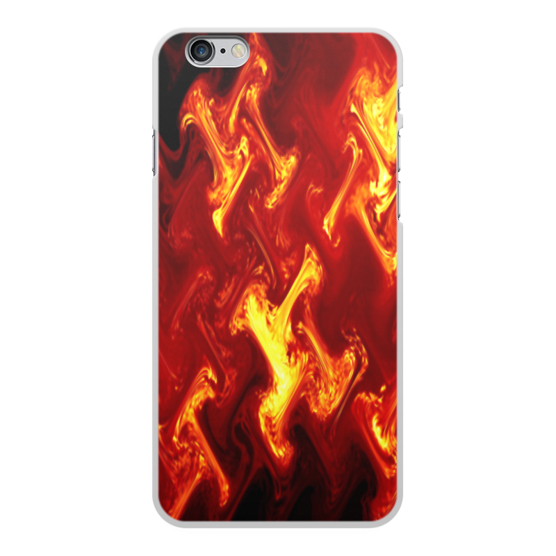 Printio Чехол для iPhone 6 Plus, объёмная печать Огненный узор