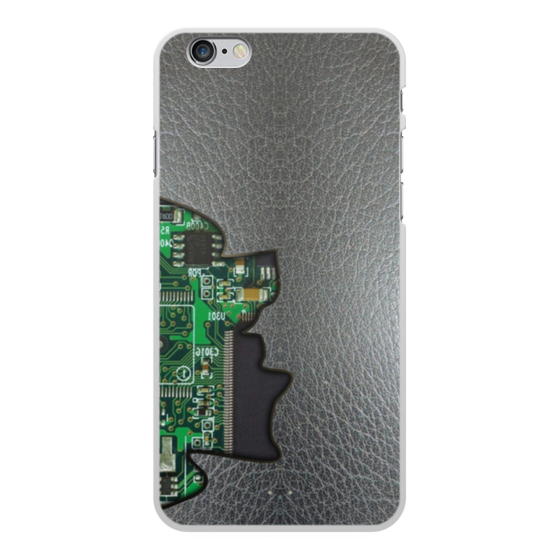 Printio Чехол для iPhone 6 Plus, объёмная печать Внутренний мир телефона (микросхема).