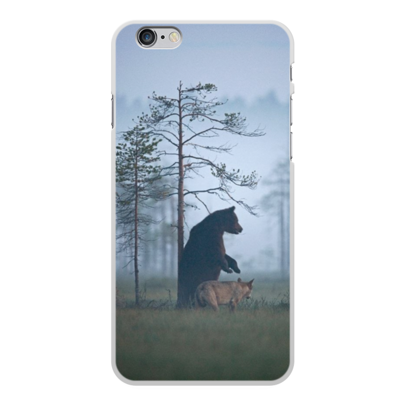 Printio Чехол для iPhone 6 Plus, объёмная печать Мишка и волк