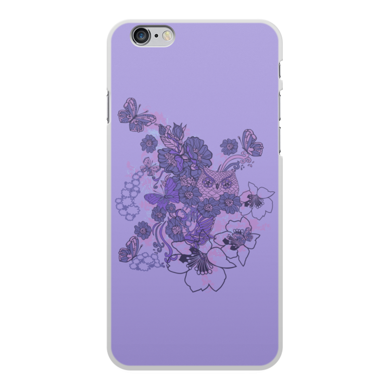 Printio Чехол для iPhone 6 Plus, объёмная печать Сова в цветах чехол iphone 6 plus 6s plus сова 8 рисунков фосфорный силикон плотный с картинкой