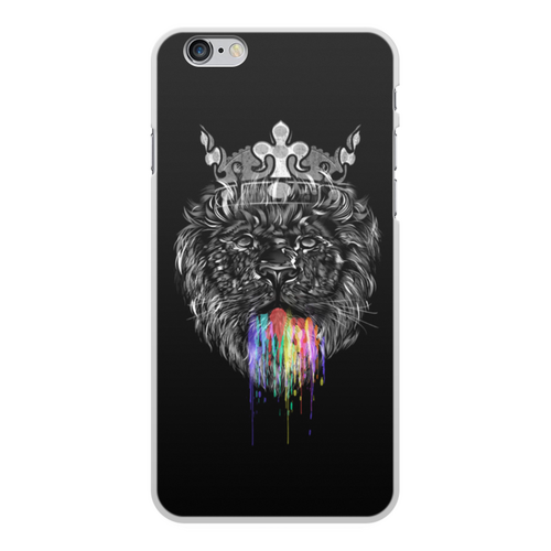 Заказать чехол для iPhone 6/6 Plus в Москве. Чехол для iPhone 6 Plus, объёмная печать Радужный лев от ISliM - готовые дизайны и нанесение принтов.
