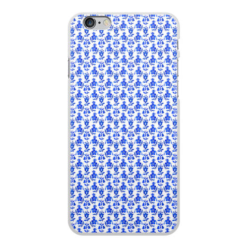 Заказать чехол для iPhone 6/6 Plus в Москве. Чехол для iPhone 6 Plus, объёмная печать голубые цветы от THE_NISE  - готовые дизайны и нанесение принтов.