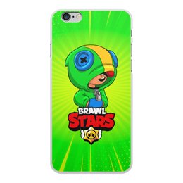 Заказать чехол для iPhone 6/6 Plus в Москве. Чехол для iPhone 6 Plus, объёмная печать BRAWL STARS LEON от geekbox - готовые дизайны и нанесение принтов.