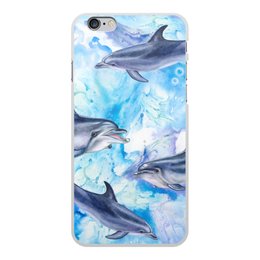 Заказать чехол для iPhone 6/6 Plus в Москве. Чехол для iPhone 6 Plus, объёмная печать Дельфины от THE_NISE  - готовые дизайны и нанесение принтов.