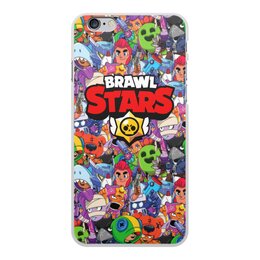 Заказать чехол для iPhone 6/6 Plus в Москве. Чехол для iPhone 6 Plus, объёмная печать BRAWL STARS от geekbox - готовые дизайны и нанесение принтов.