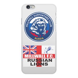 Заказать чехол для iPhone 6/6 Plus в Москве. Чехол для iPhone 6 Plus, объёмная печать Millwall MSC Russia phone cover от Millwall Supporters Club Russia - готовые дизайны и нанесение принтов.