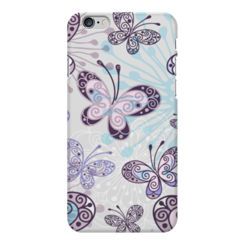 Заказать чехол для iPhone 6/6 Plus в Москве. Чехол для iPhone 6 Plus глянцевый Фиолетовые бабочки от weeert - готовые дизайны и нанесение принтов.