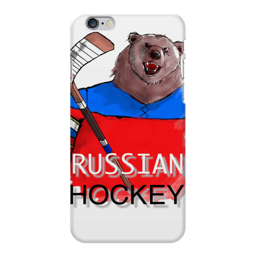 Заказать чехол для iPhone 6/6 Plus в Москве. Чехол для iPhone 6 Plus глянцевый Русский Хоккей от barsuk - готовые дизайны и нанесение принтов.