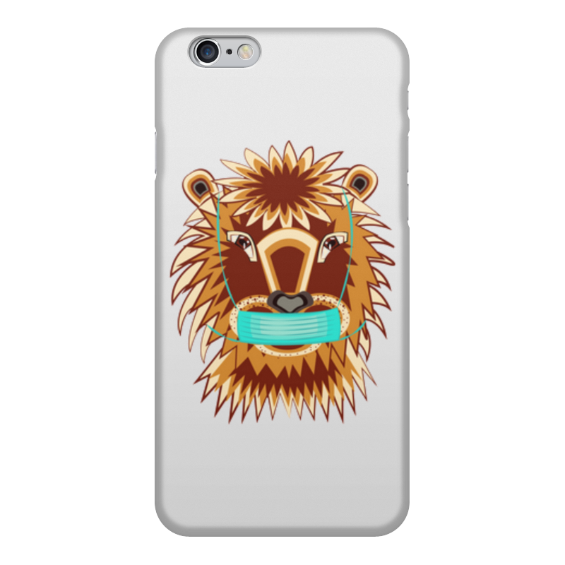 Printio Чехол для iPhone 6, объёмная печать Лев в маске printio чехол для iphone 7 объёмная печать лев в маске