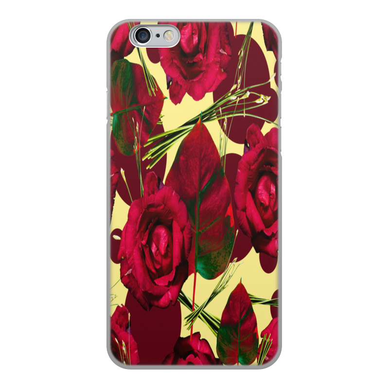 Printio Чехол для iPhone 6, объёмная печать Красные розы