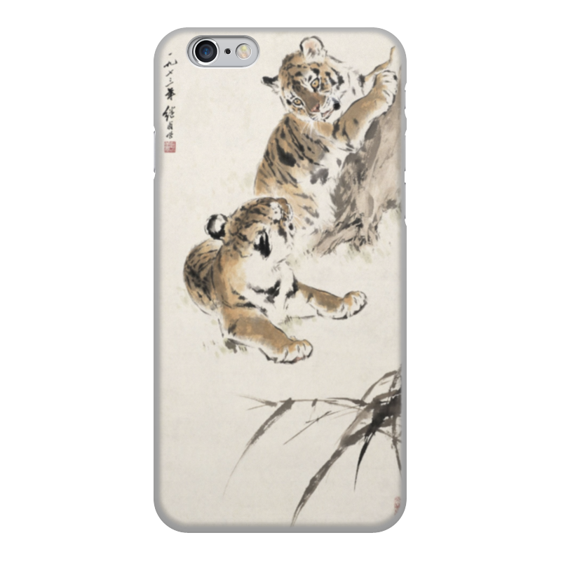 Printio Чехол для iPhone 6, объёмная печать Два тигра (гао цифэн)
