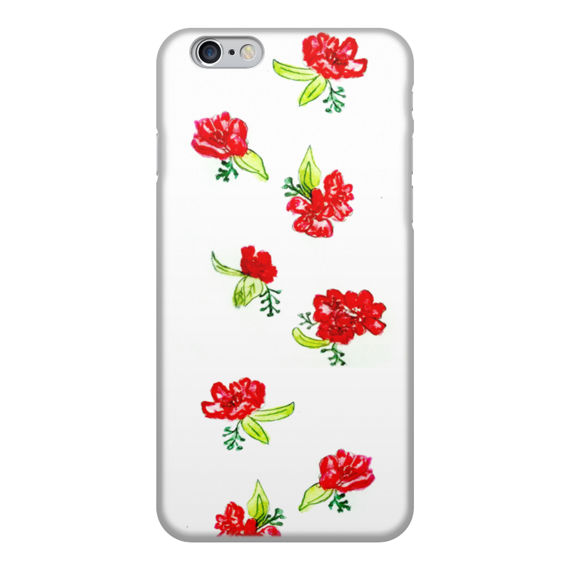 Printio Чехол для iPhone 6, объёмная печать Чехол красные цветы силиконовый чехол на meizu 15 красные цветы для мейзу 15