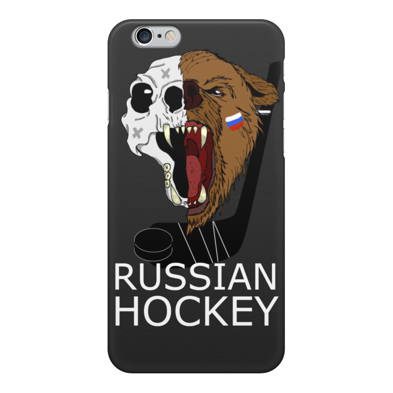 Printio Чехол для iPhone 6, объёмная печать Russian hockey 2018 шайба хоккейная детская динозавр