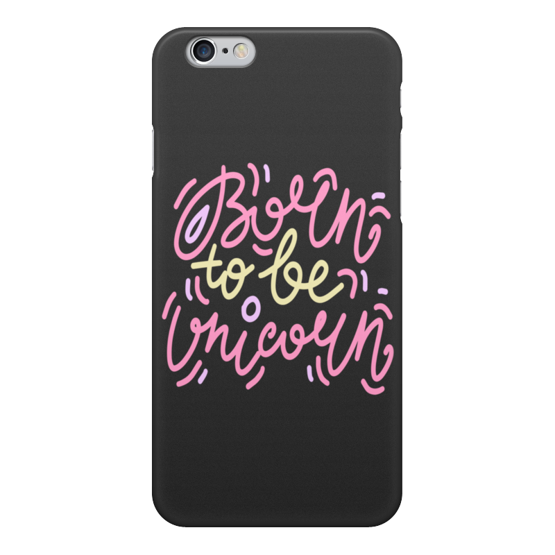 Printio Чехол для iPhone 6, объёмная печать Born to be unicorn