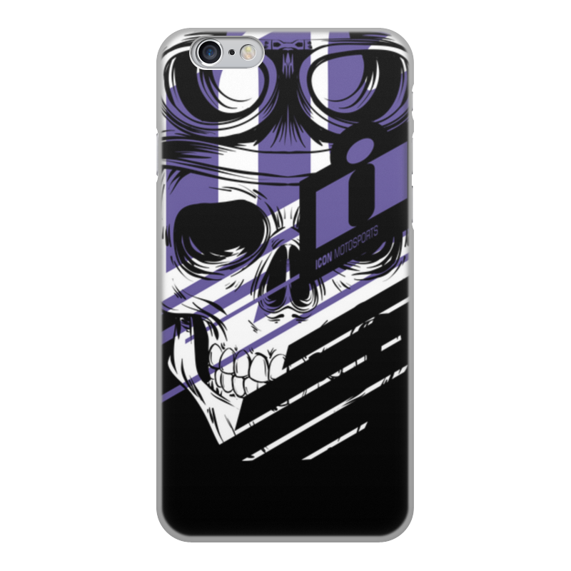 Printio Чехол для iPhone 6, объёмная печать Череп icon фиолетовый