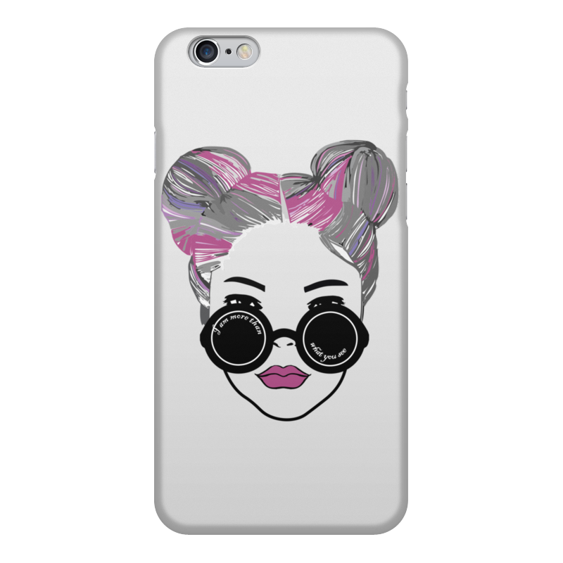 Printio Чехол для iPhone 6, объёмная печать Лицо девушки чехол mypads лицо девушки с розовыми волосами женский для itel vision 3 plus itel p38 pro задняя панель накладка бампер