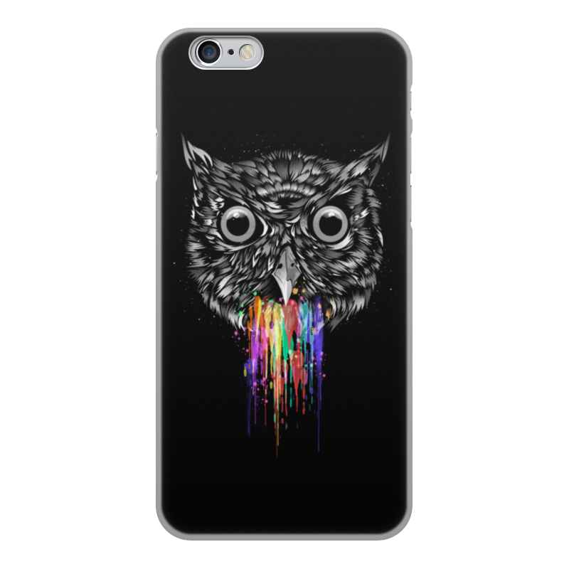 Printio Чехол для iPhone 6, объёмная печать Радужная сова