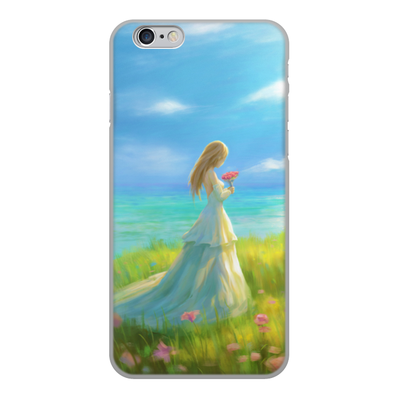 Printio Чехол для iPhone 6, объёмная печать Девушка с цветами printio чехол для iphone 6 объёмная печать девушка с птицей