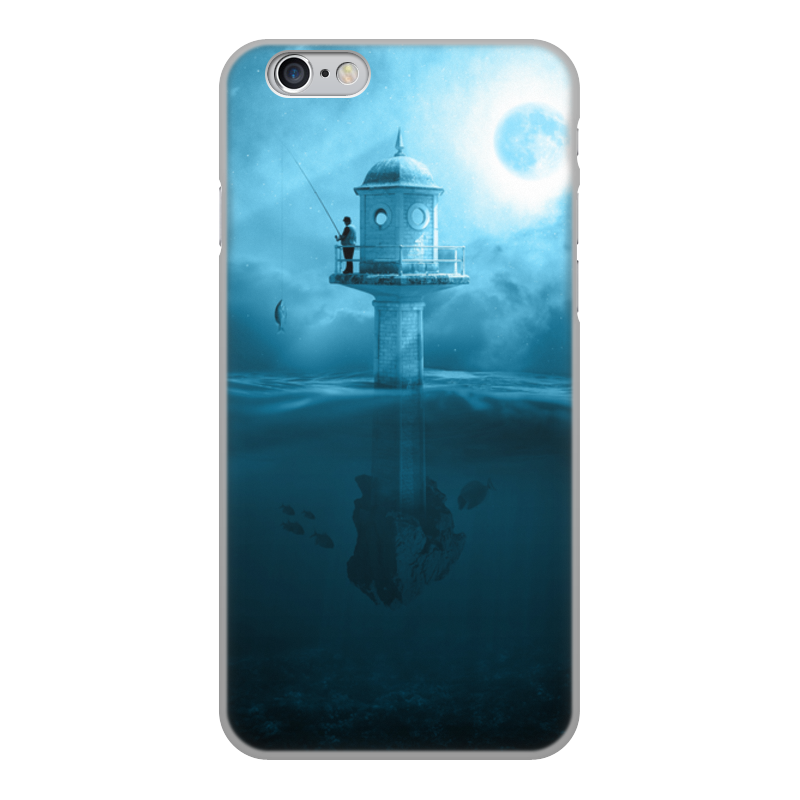 Printio Чехол для iPhone 6, объёмная печать Ночная рыбалка printio чехол для iphone 7 объёмная печать острова в океане