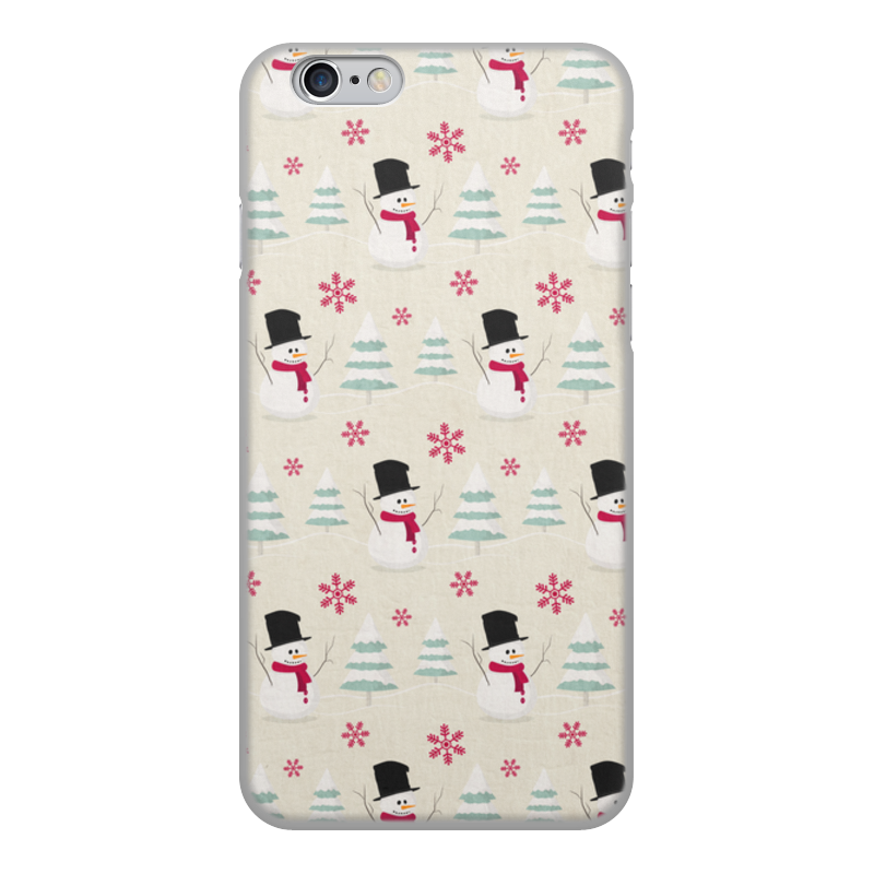 Printio Чехол для iPhone 6, объёмная печать Снеговик printio чехол для iphone 6 объёмная печать милый снеговик