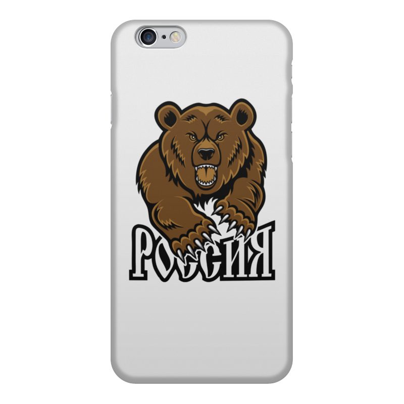 цена Printio Чехол для iPhone 6, объёмная печать Медведь. символика