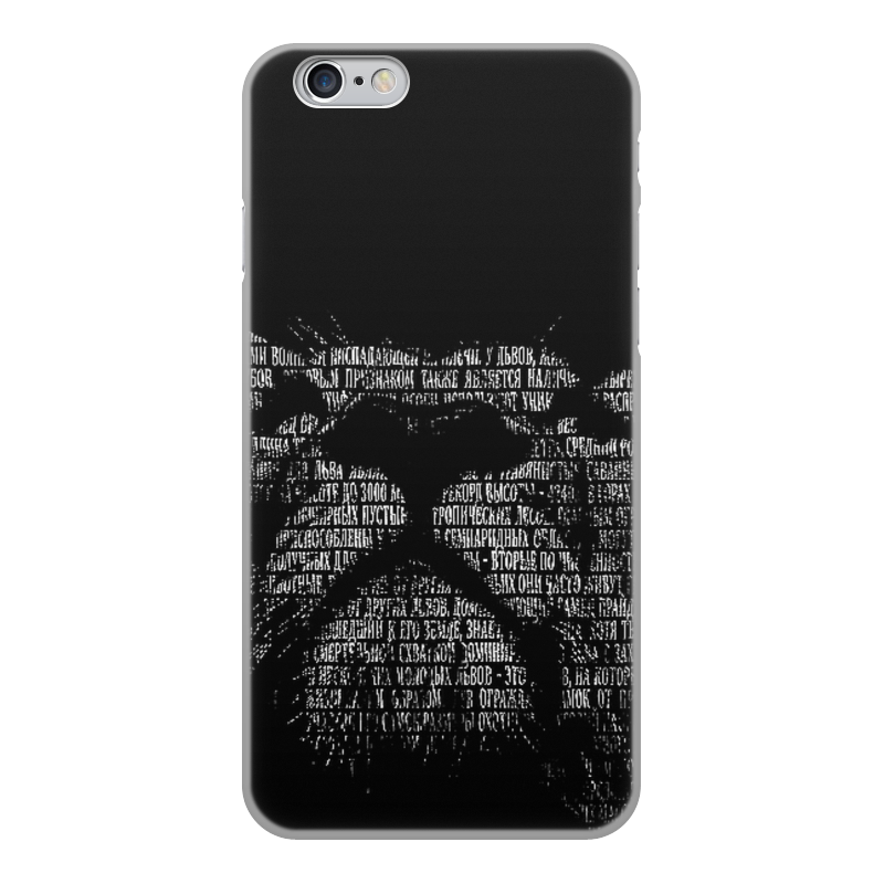 Printio Чехол для iPhone 6, объёмная печать Чёрно-белый лев