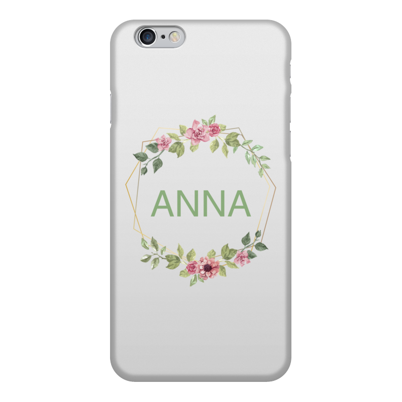 Printio Чехол для iPhone 6, объёмная печать Женское имя анна. имя анна 3430639 4xs белый