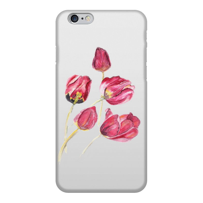 Printio Чехол для iPhone 6, объёмная печать Тюльпаны printio чехол для iphone 6 объёмная печать тюльпаны