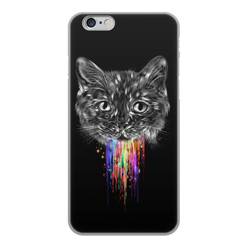 Printio Чехол для iPhone 6, объёмная печать Радужный кот