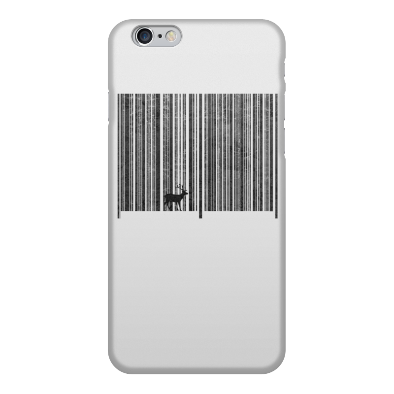 Printio Чехол для iPhone 6, объёмная печать Штрих код леса