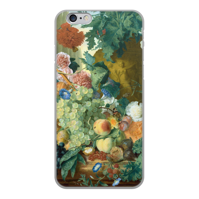 Printio Чехол для iPhone 6, объёмная печать Фрукты и цветы (ян ван хёйсум) printio чехол для iphone x xs объёмная печать ваза с цветами ян ван хёйсум