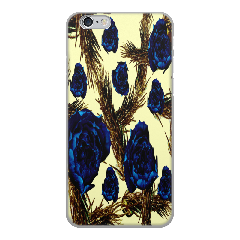Printio Чехол для iPhone 6, объёмная печать Синие розы