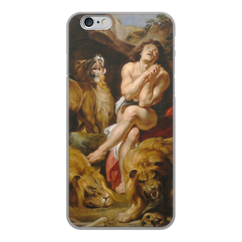 цена Printio Чехол для iPhone 6, объёмная печать Даниил в яме со львами (картина рубенса)
