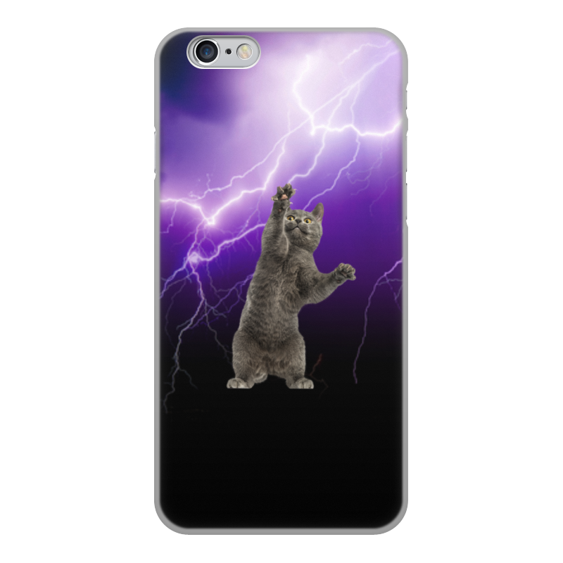 Printio Чехол для iPhone 6, объёмная печать Кот и молния