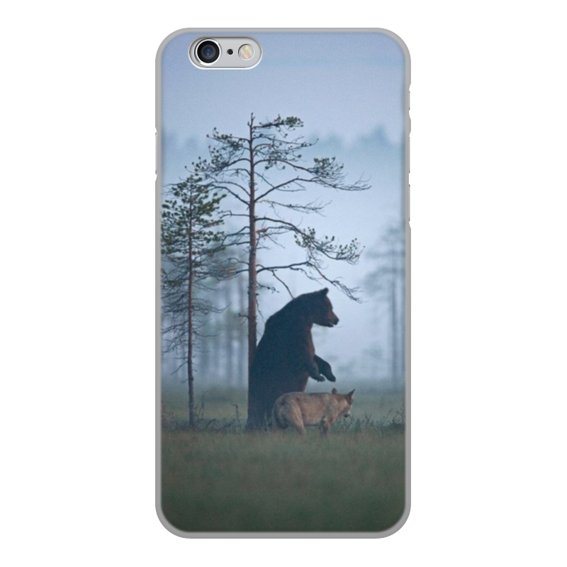 Printio Чехол для iPhone 6, объёмная печать Мишка и волк