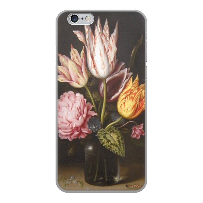 Printio Чехол для iPhone 6, объёмная печать Букет из тюльпанов, роз, клевера, и цикламен