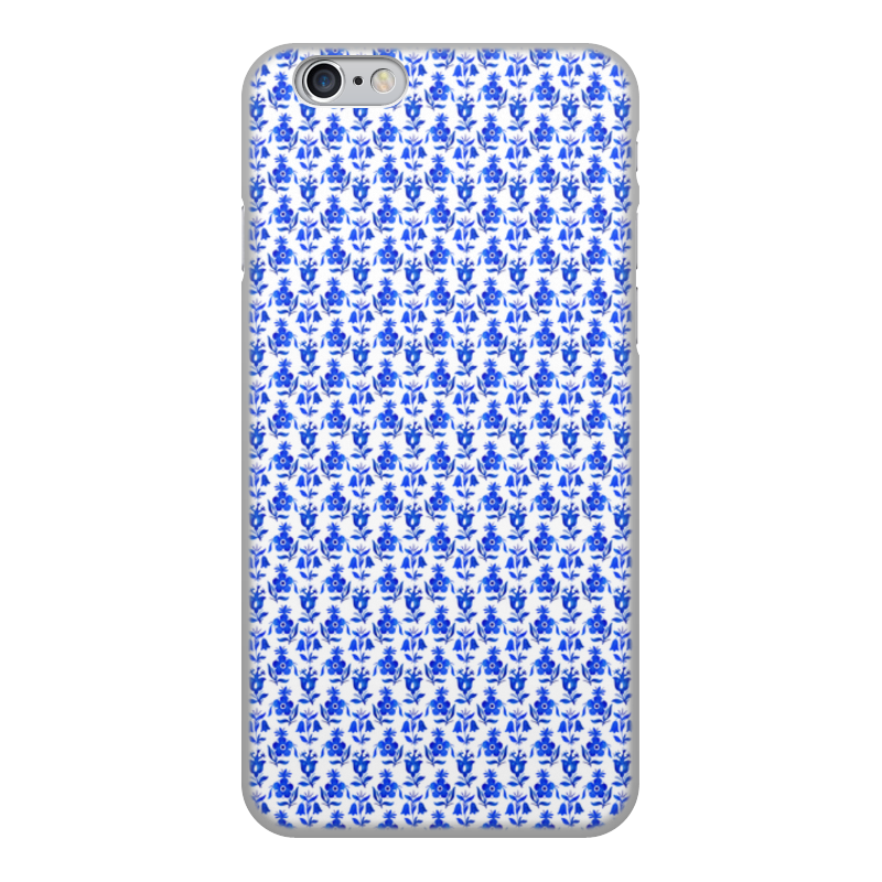 Printio Чехол для iPhone 6, объёмная печать Голубые цветы printio чехол для iphone 7 объёмная печать голубые цветы