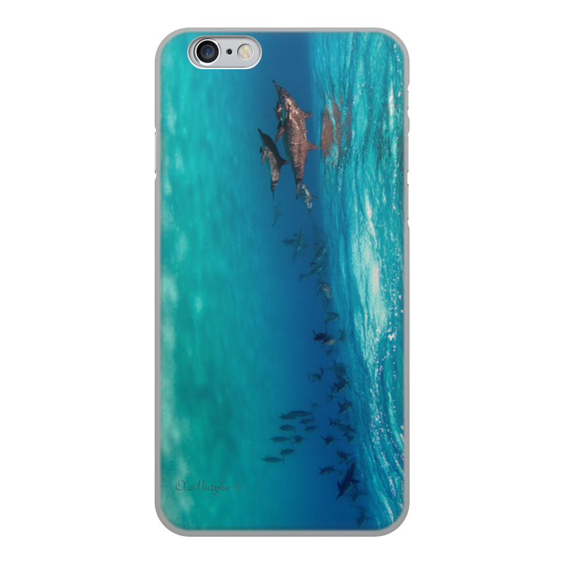 Printio Чехол для iPhone 6, объёмная печать Стая дельфинов