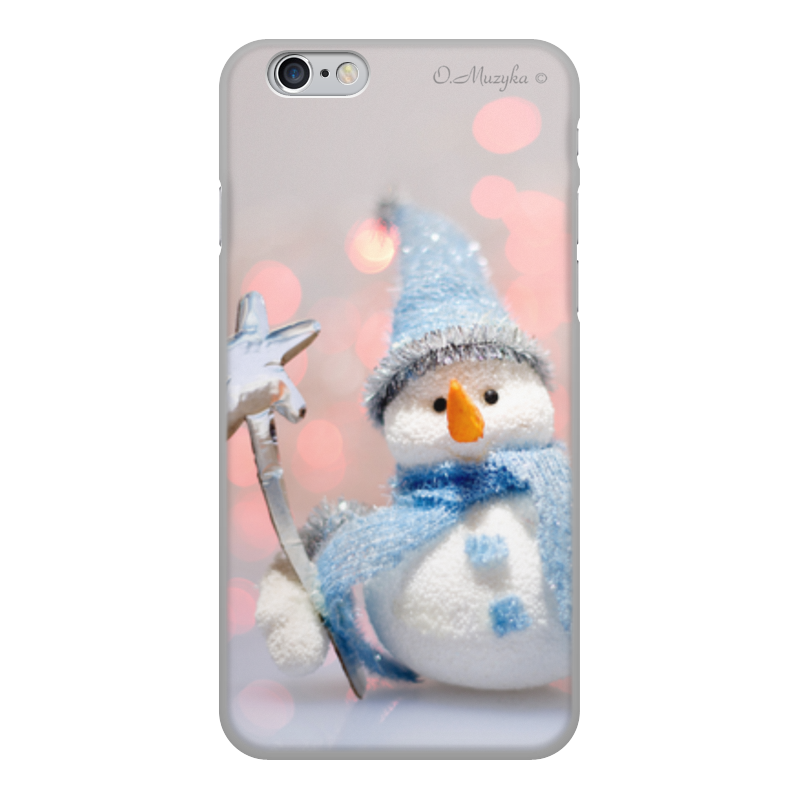 Printio Чехол для iPhone 6, объёмная печать Милый снеговик printio чехол для iphone 6 объёмная печать милый кролик