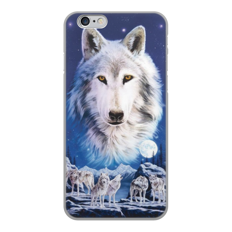 Printio Чехол для iPhone 6, объёмная печать Белый волк