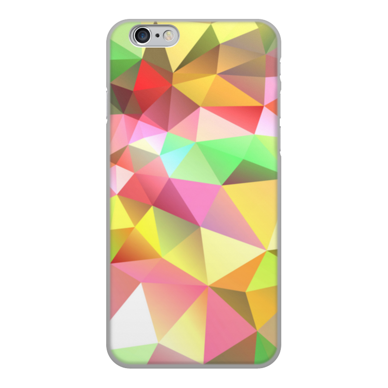 Printio Чехол для iPhone 6, объёмная печать Полигональный узор силиконовый чехол на vivo y12 треугольники для виво у12
