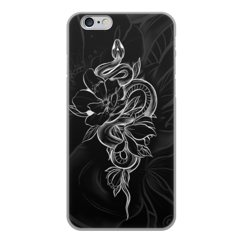 Printio Чехол для iPhone 6, объёмная печать Tattoo эскиз , змея в цветах чехол mypads мерлин монро с тату женский для motorola moto g5s xt1799 2 задняя панель накладка бампер