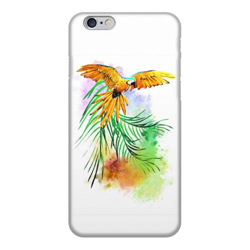 Printio Чехол для iPhone 6, объёмная печать Попугай на ветке. printio чехол для iphone 7 plus объёмная печать попугай на ветке