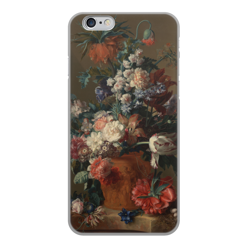 Printio Чехол для iPhone 6, объёмная печать Ваза с цветами (ян ван хёйсум) printio чехол для iphone 6 plus объёмная печать цветочный натюрморт ян ван хёйсум