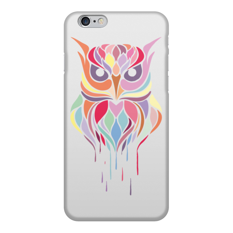 цена Printio Чехол для iPhone 6, объёмная печать Цветная сова