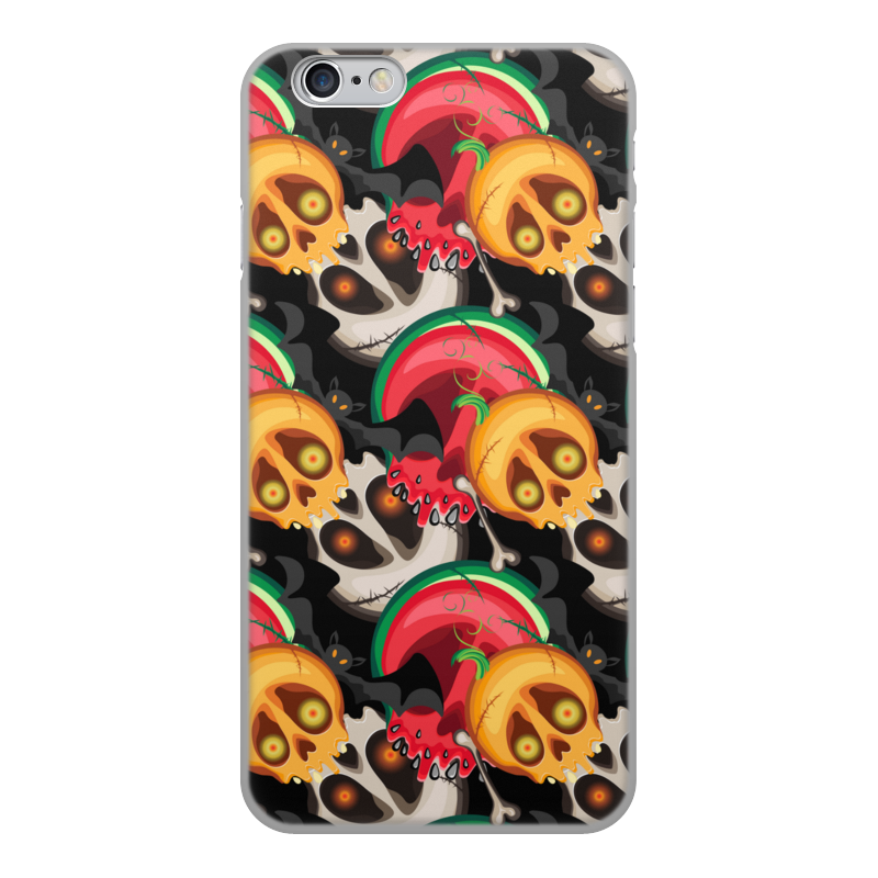 Printio Чехол для iPhone 6, объёмная печать Черепа из овощей и кости) printio чехол для iphone 7 объёмная печать черепа и кости