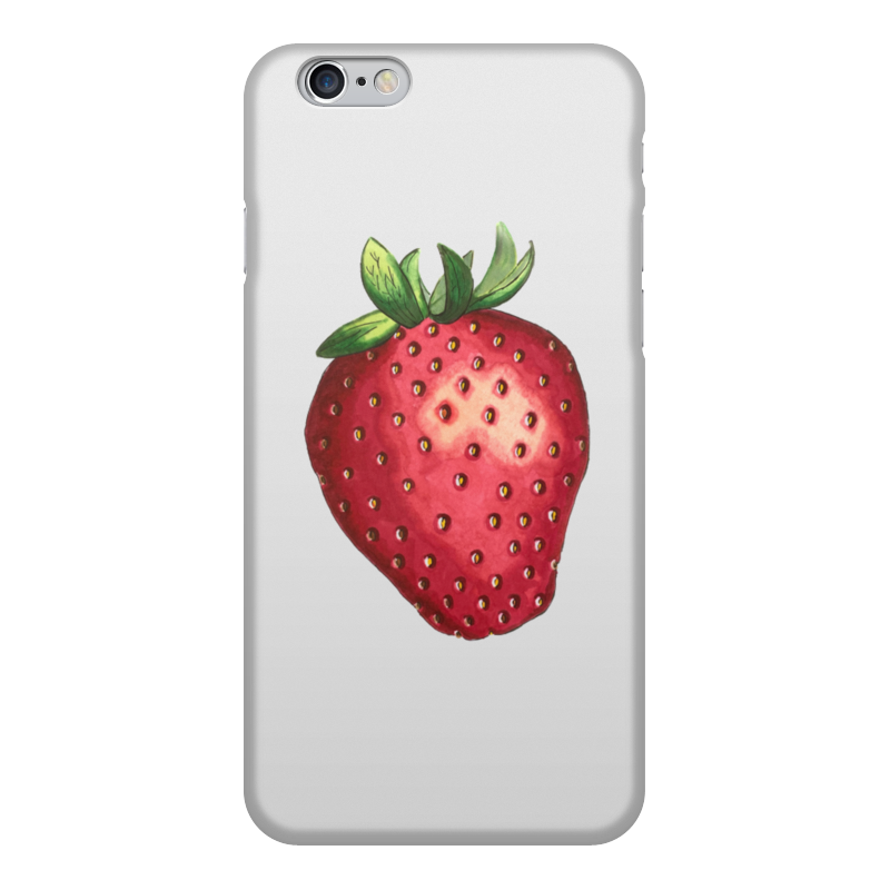 Printio Чехол для iPhone 6, объёмная печать Большая клубничка ультратонкий силиконовый чехол накладка для oppo reno5 lite с принтом ягода в молоке