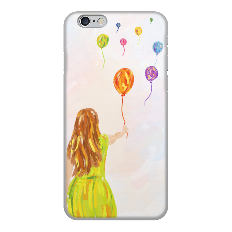 Printio Чехол для iPhone 6, объёмная печать Девушка с воздушными шарами