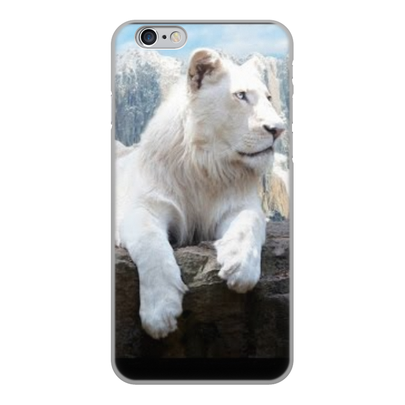 Printio Чехол для iPhone 6, объёмная печать Белый лев